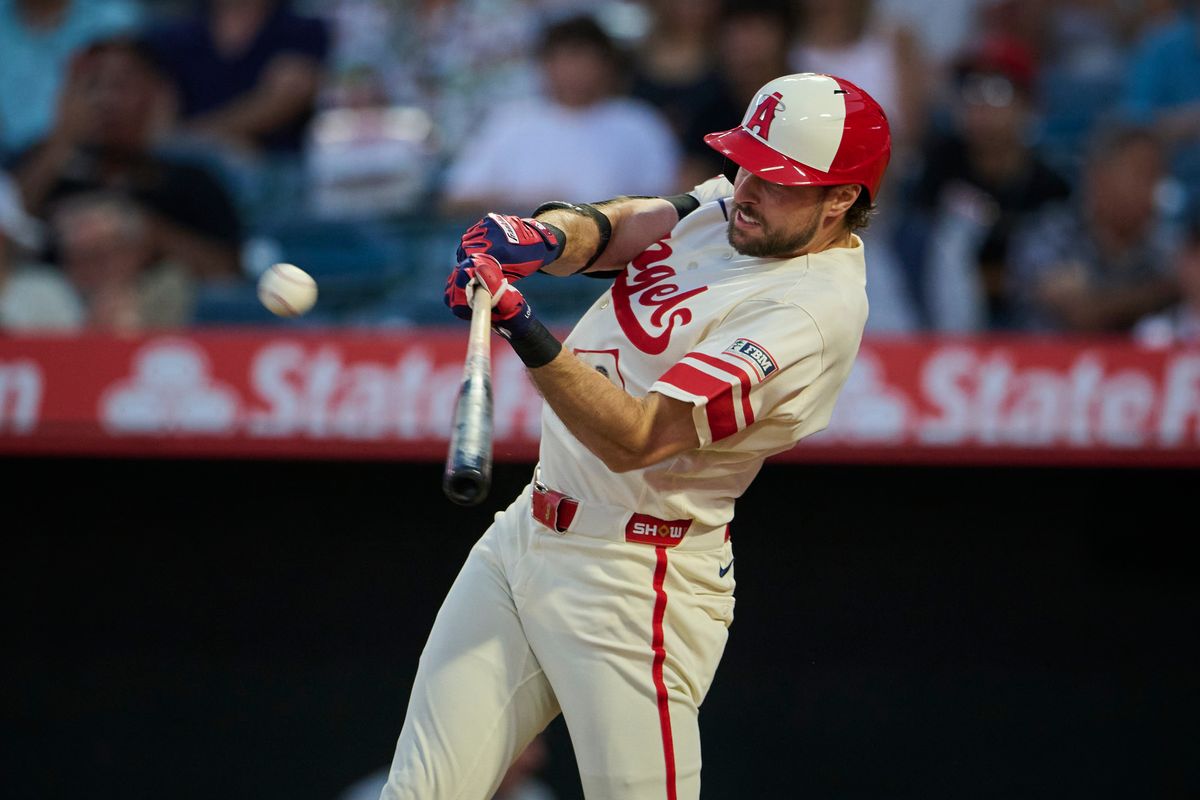 The Los Angeles Angels Josh Lowe #3 at bat during an MLB game against The Houston Astros on July 29th, 2026 at Angel Stadium in Anaheim, California. The Los Angeles Angels Josh Lowe #3 at bat during an MLB game against The Houston Astros on July 29th, 2026 at Angel Stadium in Anaheim, California.