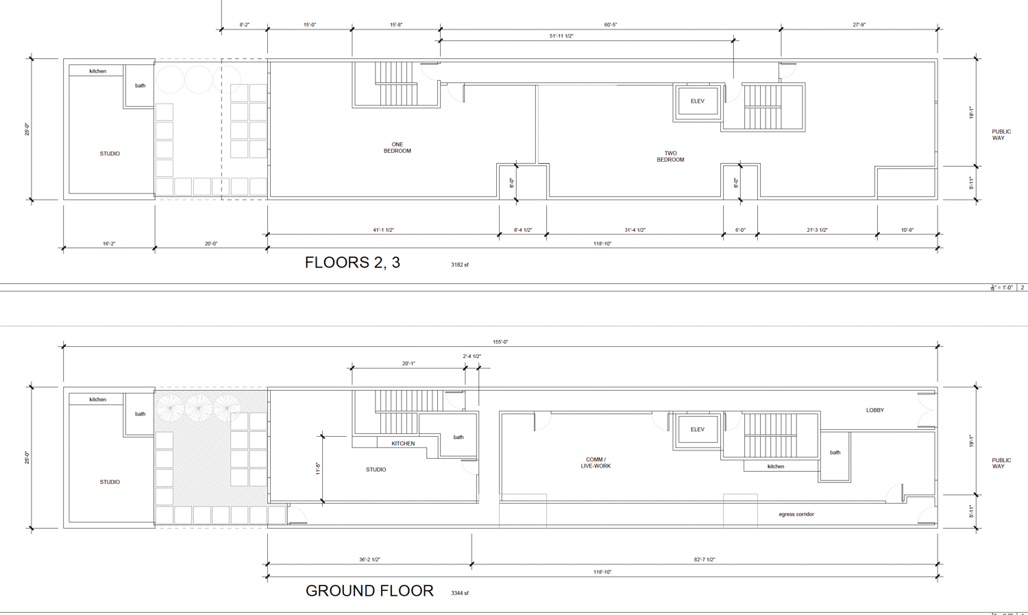2629 Lombard Street floor plans, illustration by Studio 12 Architecture