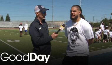 We're checking out a free youth football camp!
