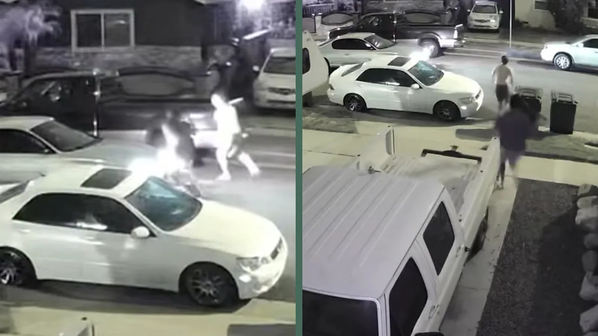 California Catalytic Converter Thief Gets More Than He Bargained for After Neighbors Rush Outside With a Bat