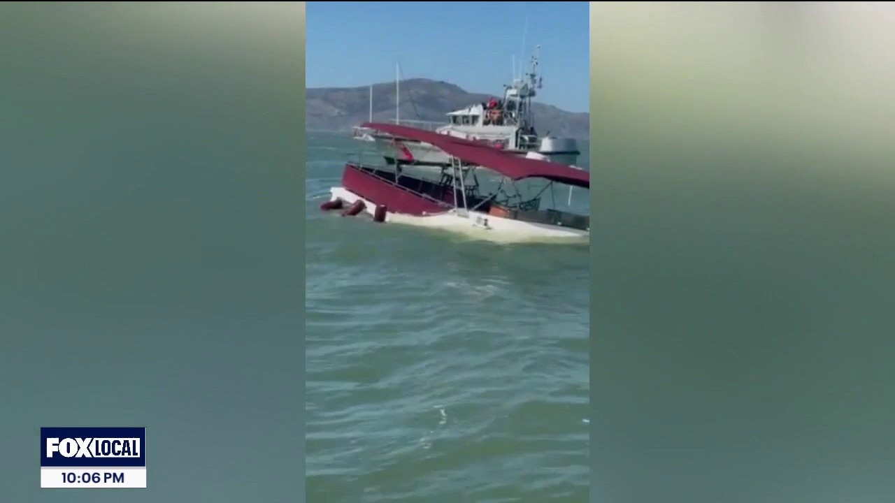 Video captures chaotic rescue in SF Bay after boat sinks