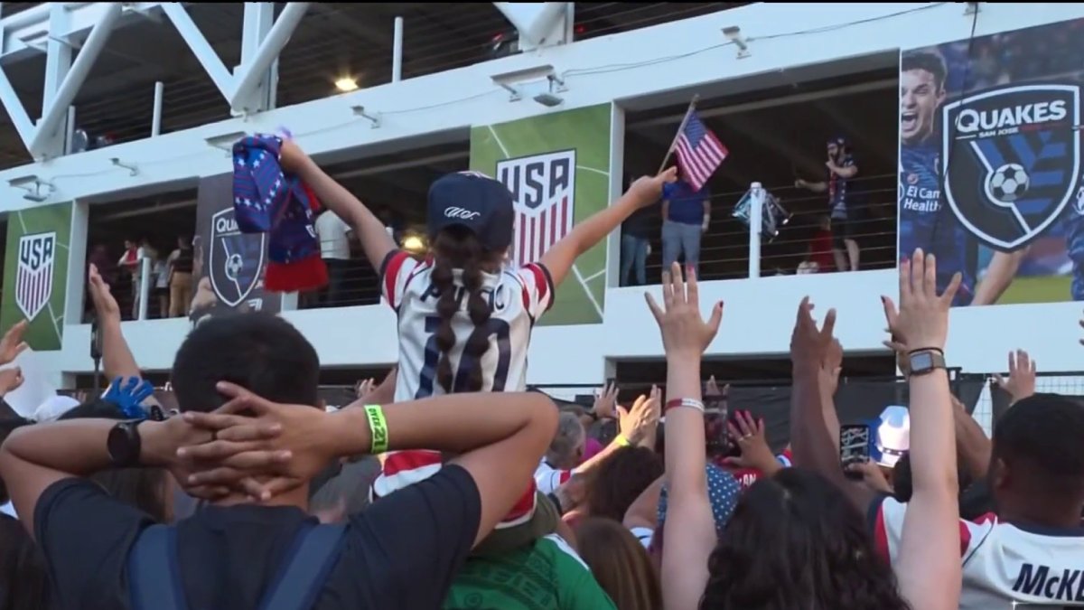Fans at San Jose’s San Pedro Square celebrated the Americans’ tournament run despite the Round of 16 exit – NBC Bay Area