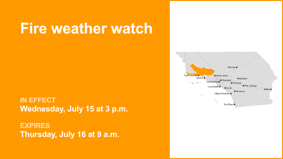 5 Freeway north of LA under a fire weather watch Wednesday and Thursday – high fire danger – Orange County Register