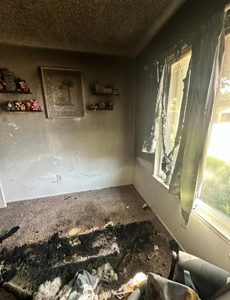 The fire broke out around 7 p.m. Tuesday. gofundme/Kristy Cadena