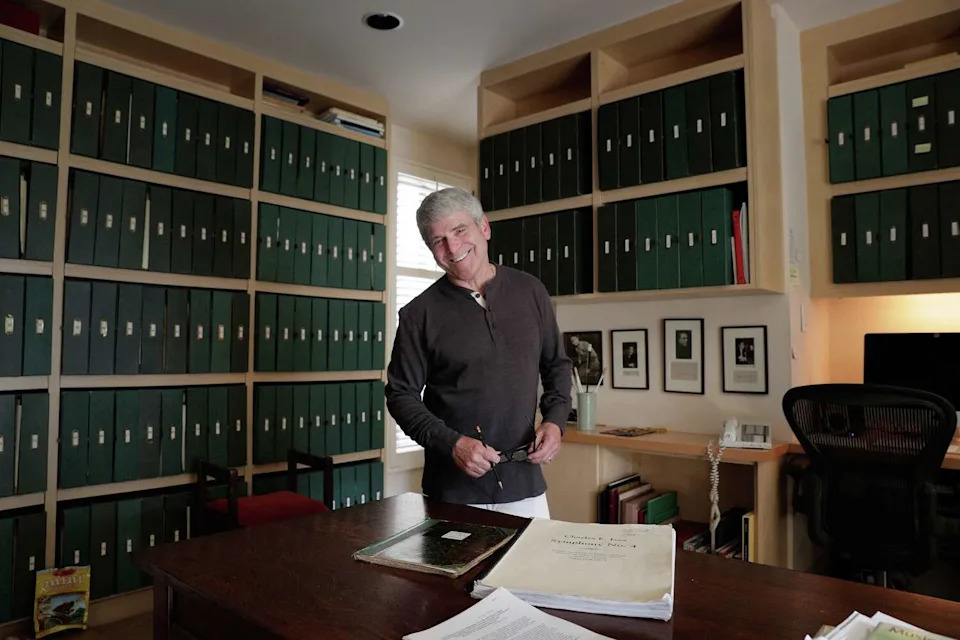 Joshua Robison in the home he shared with husband Michael Tilson Thomas in San Francisco on Aug. 20, 2019. Robison was Tilson Thomas' manager and a force behind the scenes in MTT's career at the Symphony. (Carlos Avila Gonzalez/S.F Chronicle)