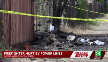 Sacramento Firefighter Shocked by Power Line at Fire Scene