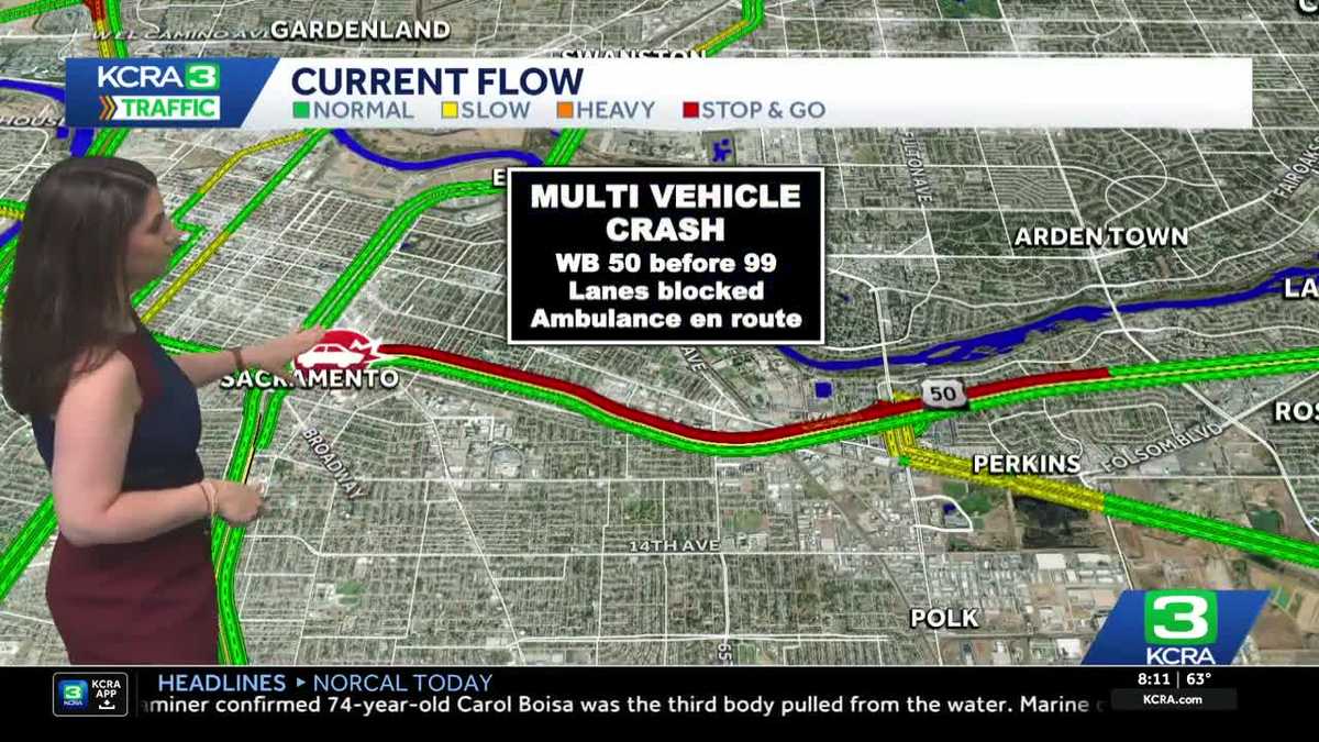 Highway 50 crash causes Sacramento delays on Tuesday morning