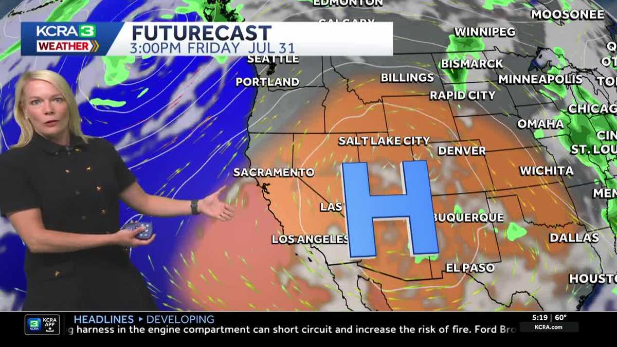 Gradual warming trend for Northern California