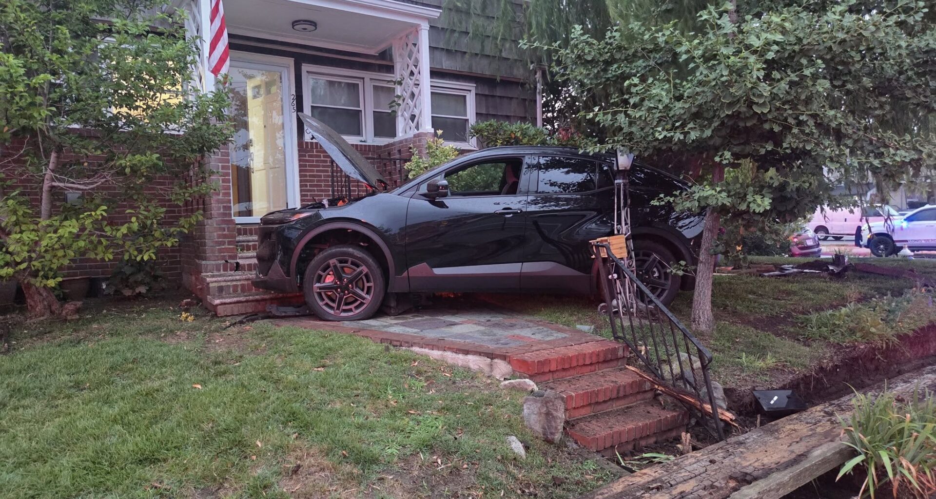 suv into home