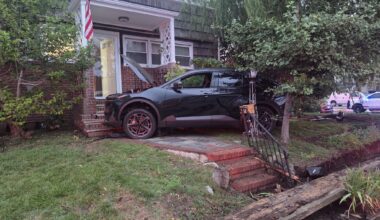 suv into home