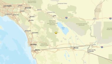 2.0 magnitude earthquake recorded near Ocotillo Wells, CA on July 19