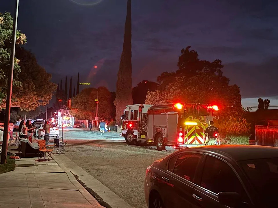 Fresno fire crews at Illinois and Minnewawa on Saturday, July 4, 2026.
