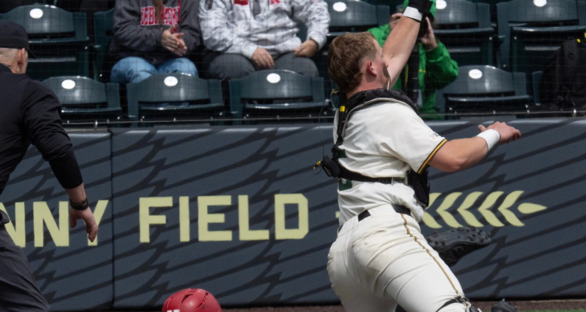 Nebraska baseball outfielder Mac Moyer signs the San Diego Padres