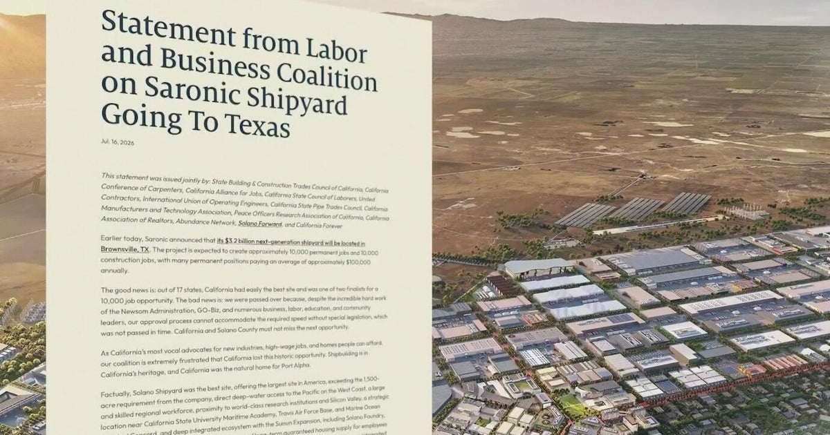 "California Forever" loses Saronic's $3B shipyard bid, thousands of jobs to Texas