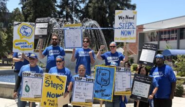 CSU union at Fresno State marches on president’s office as contract expires