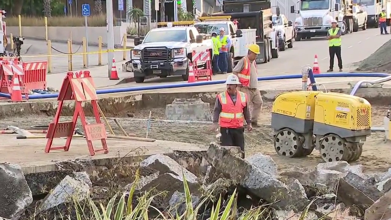 Crews move closer to reopening Sunset Blvd. 