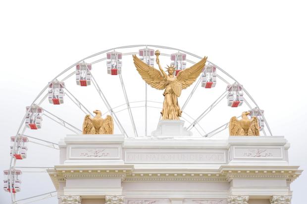 A model of the proposed triumphal arch