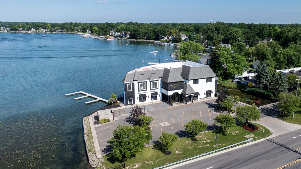 Located on Union Lake, Aurora on the Lake offers fine dining inspired by Italy's Amalfi Coast and a plentiful wine list.
