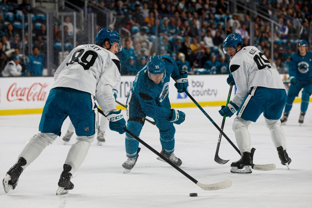 Sharks make trade during development camp; legacy Gustafson scores
