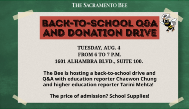 Sacramento Bee hosts back-to-school supply drive and Q&A