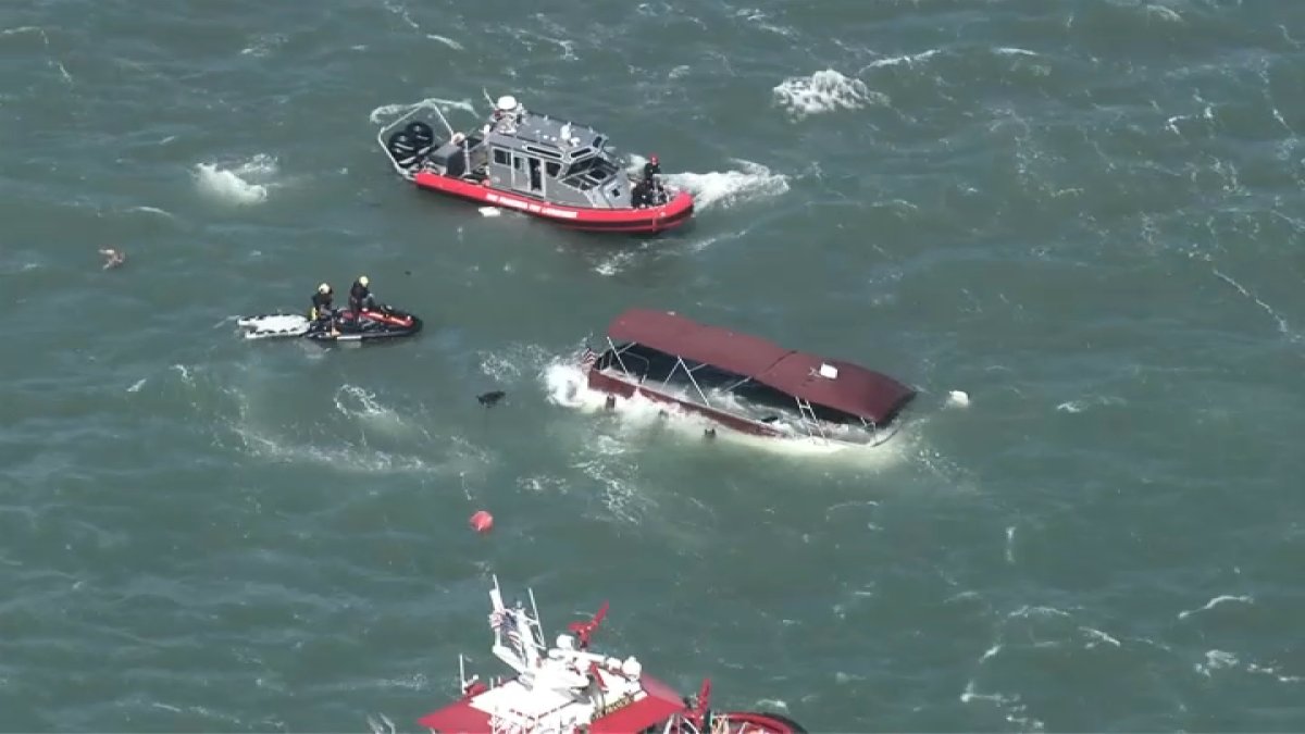 Search continues for 3 people after boat sinks in San Francisco Bay – NBC Bay Area