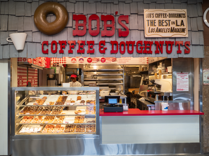 a coffee and doughnut shop