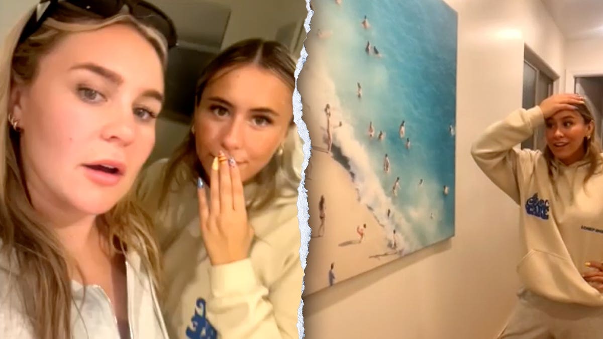 Split image of Audrey and AirBnB photo