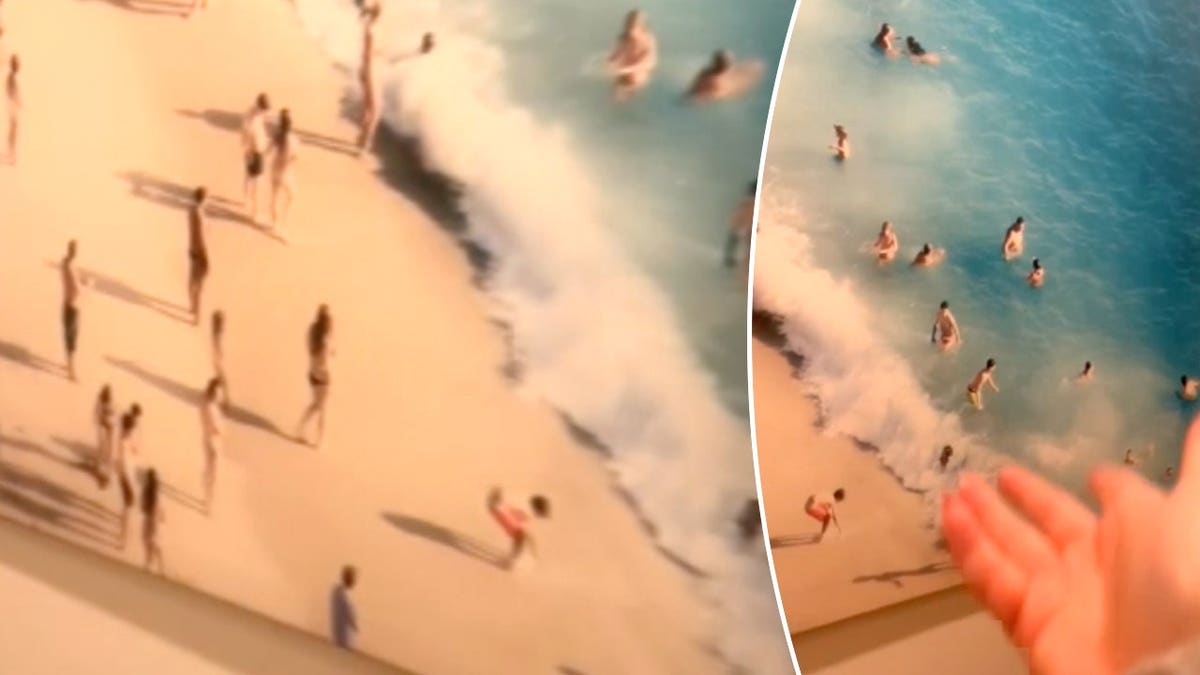Split image of AirBnB beach photo