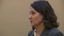 Deputy district attorney Christy Bowles questions a witness during Larry Millete's preliminary hearing in 2023.