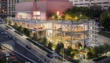 A $335M Frank Gehry-designed 100,000-square-foot mega-project takes shape in DTLA, with a 1,000-seat concert hall and rooftop gardens