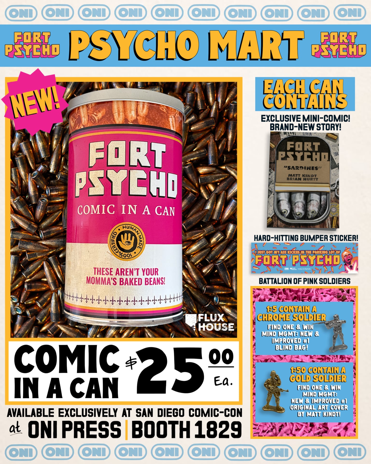 FORT PSYCHO comic in a can ad.