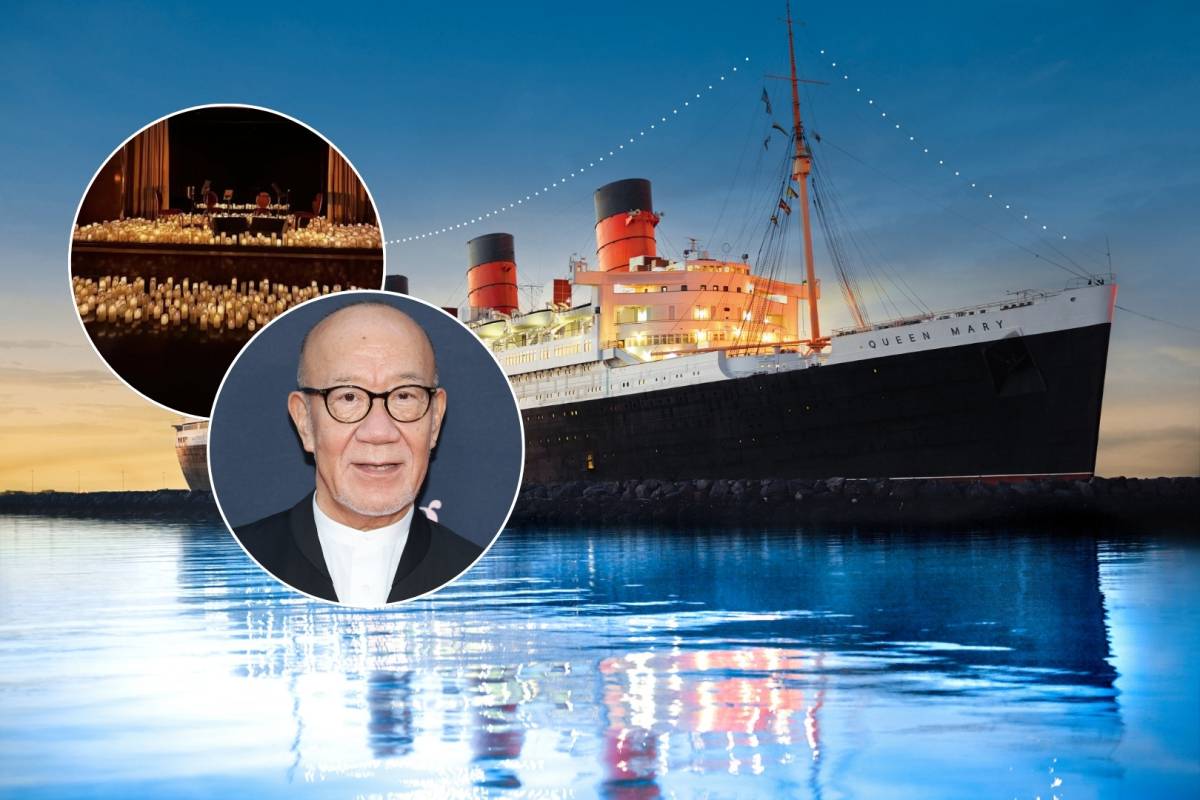 This 1,019-foot 'ghost ship' docked 30 minutes from LA is hosting a candlelit tribute to the 'Japanese John Williams' inside its historic first-class salon