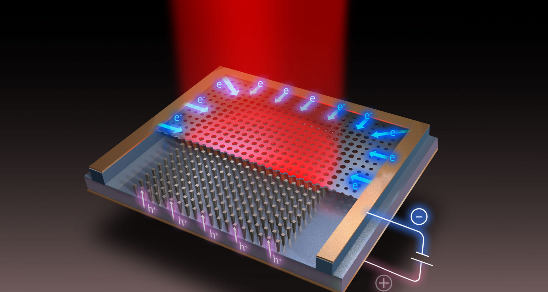 Illustration of a nanophotonic laser.