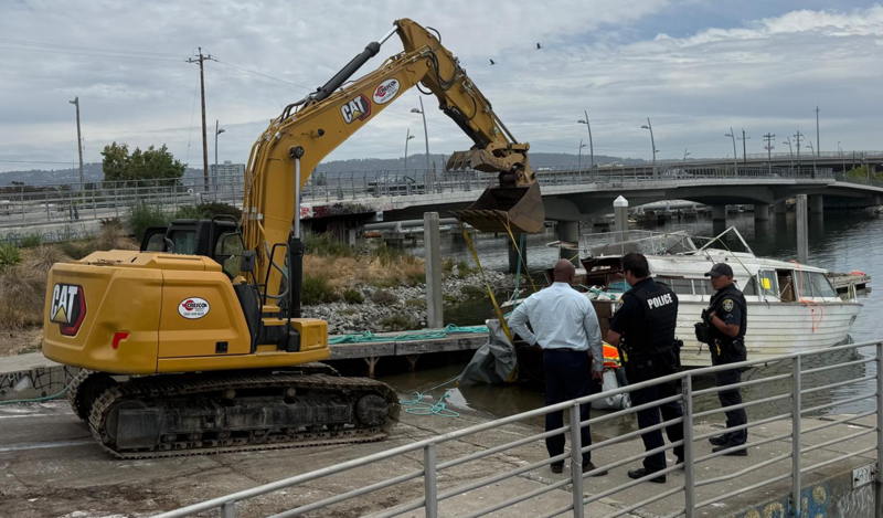 A few abandoned boats were able to be crushed for disposal.