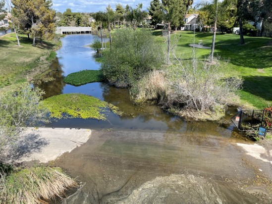 The flooded SR-56 bike path at Carmel Country Road. (Courtesy City of San Diego)