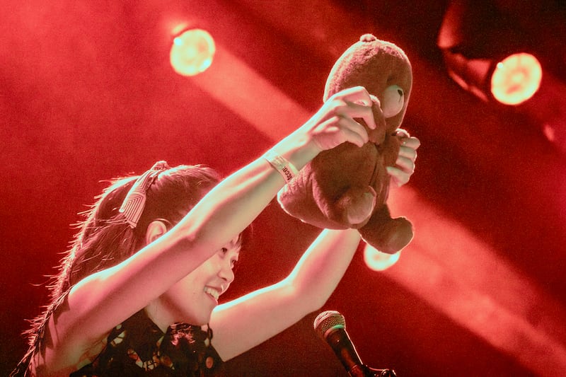 Person performing at a concert