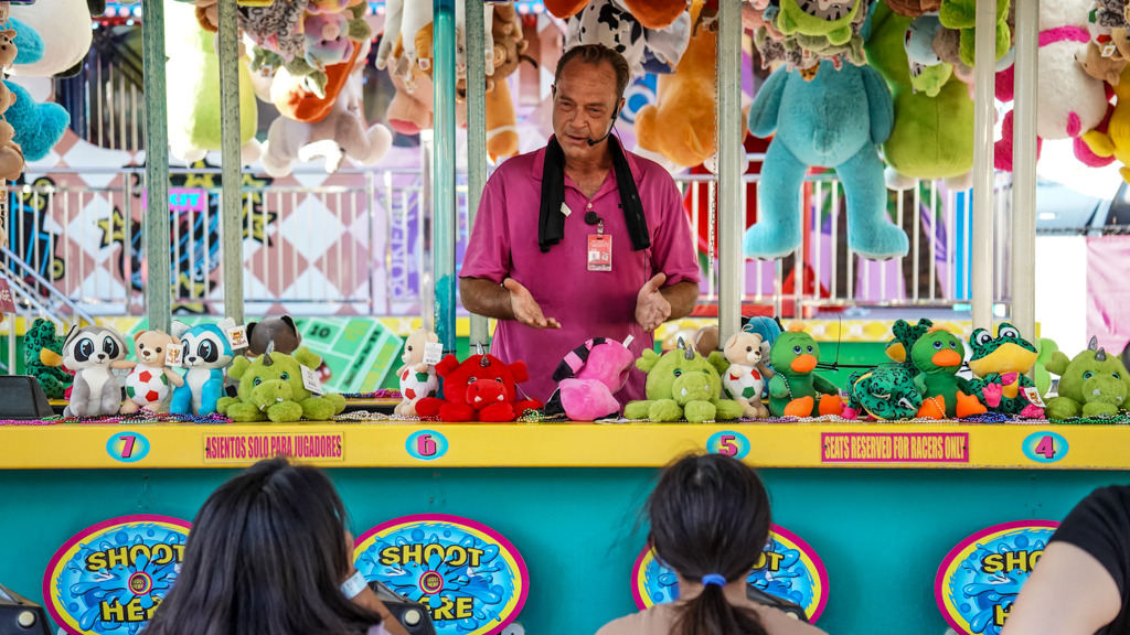 Man working at the state fair