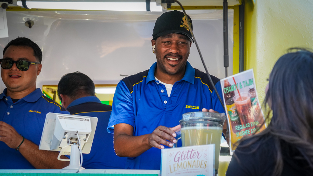 Man works a lemonade stand