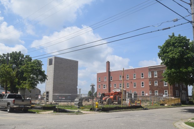 Projects, like this apartment development behind Lighthouse of Oakland County, are helping to solidify residents staying in the city and continuing the population growth seen over the last five years.photo by Matt Fahr