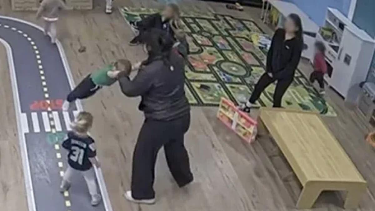 Daycare worker with toddler