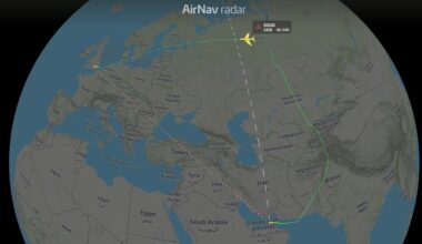 Emirates A380 to San Francisco over Northern Russia performed a 5-hour diversion to London