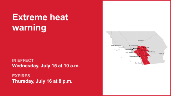 Extreme heat warning in place for the Orange County and Santa Ana Mountains area for Wednesday and Thursday – Orange County Register