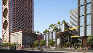 A rendering of the planned Fourth and Central project in downtown Los Angeles.