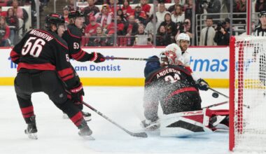 Frederik Andersen Carolina Hurricanes AJ Greer Florida Panthers