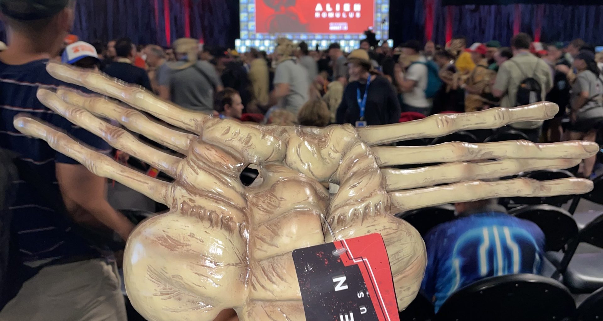 Alien: Romulus Facehugger mask Hall H panel giveaway in 2024
