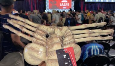 Alien: Romulus Facehugger mask Hall H panel giveaway in 2024