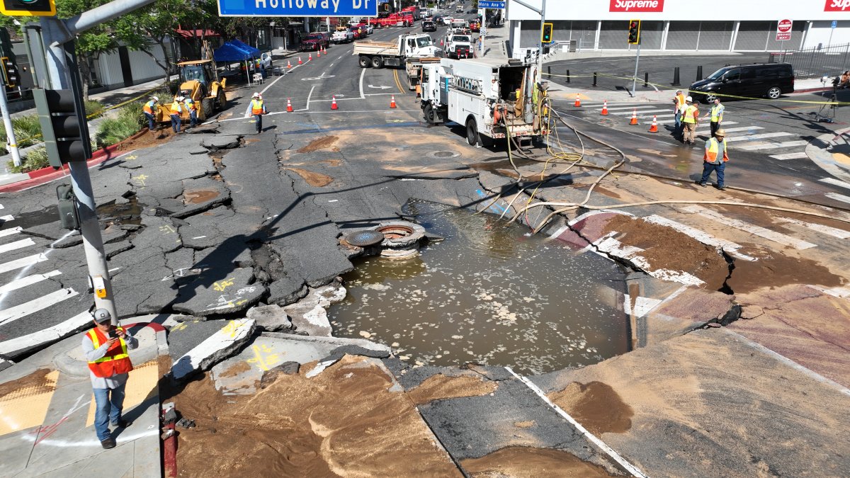 What needs to be done before LADWP can reopen Sunset Boulevard – NBC Los Angeles