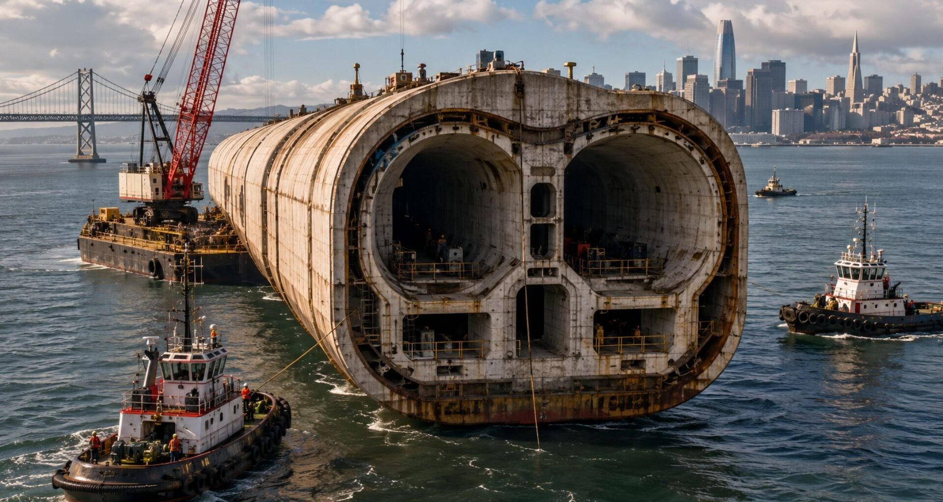 BART's Transbay Tube Connected San Francisco and Oakland with 57 Giant Immersed Tunnel Sections