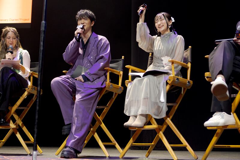 Voice actors doing a live dub