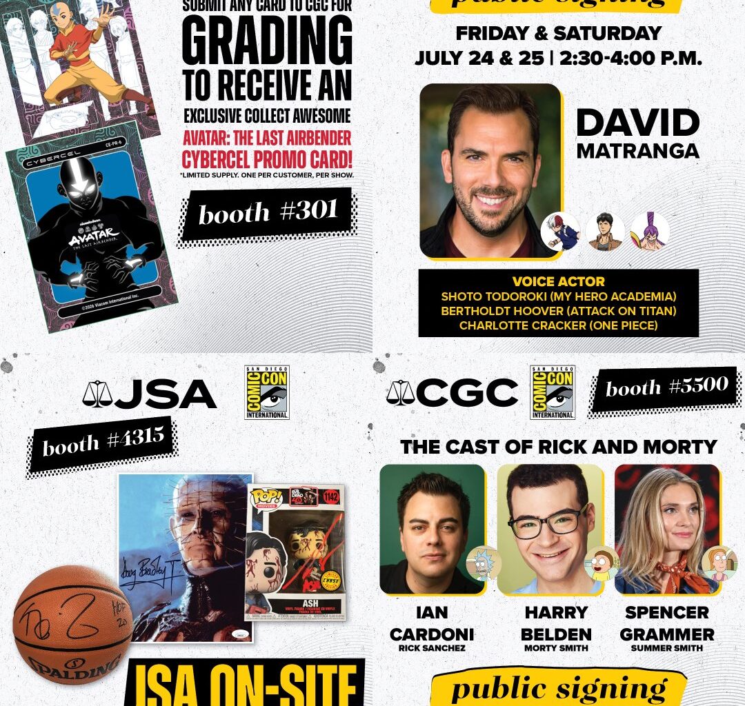 CGC & JSA San Diego Comic-Con 2026 Exclusive Pins, Signings & More [UPDATE July 14]